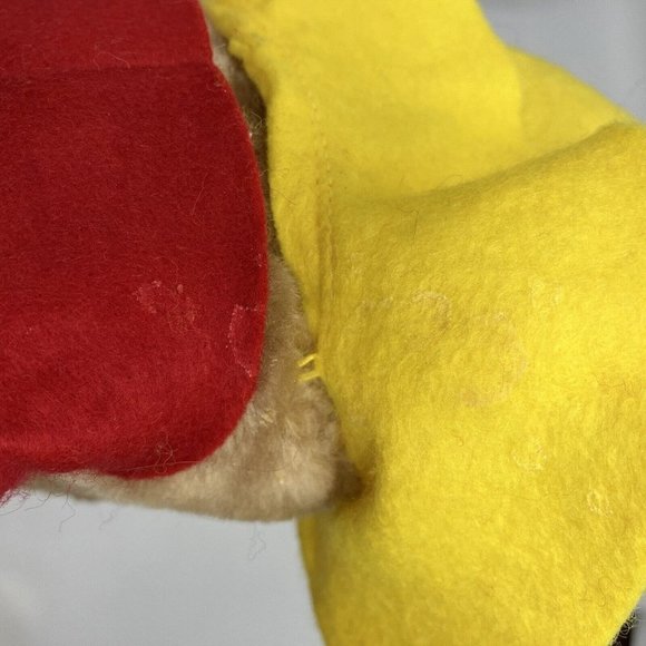 Vintage Paddington Bear  Hand Puppet Plush Sears Red Coat and Yellow Hat - Picture 3 of 10